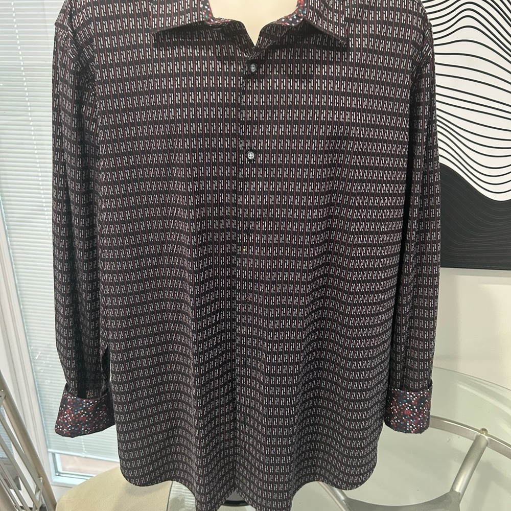 Robert Graham Black and White Patterned Shirt